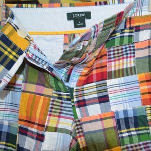 J Crew Plaid Seersucker Shorts Size 0